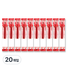 제브라 젤잉크 JF 리필심 0.5mm, 적색, 20개