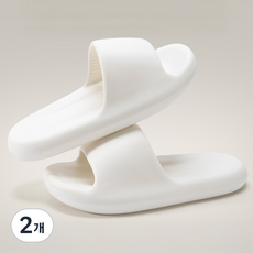 ARTJOY EVA柔軟基本款拖鞋, 白色, 2個