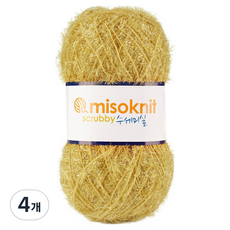 misoknit 珠光菜瓜布線 80g, 19金色, 4個