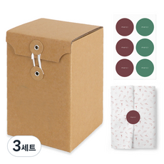 인디케이 아일렛 킵 상자 대 10p + 틴페이퍼 10p + 키트라벨 5p, 혼합색상, 3세트