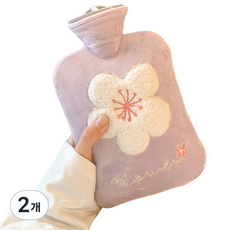 Aii Everhouse 花卉保溫熱水袋 紫色 1L, 2個