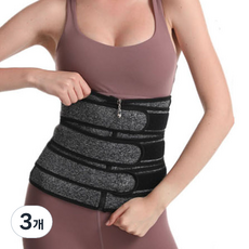 TCR 헬스 코르셋 삼중벨트 그레이, 3개