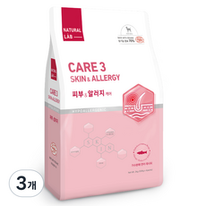 네츄럴랩 강아지 케어 유기농 기능성 사료, 3개, 2kg