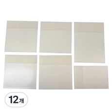 Dailygongam 透明便利貼, 12個, 50張, 白色半透明