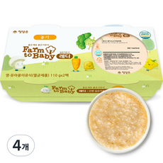 팜투베이비 레디 실온이유식 중기, 소고기무감자죽, 110g, 4개