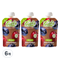 푸루라 유기농 짜먹는 과일 퓨레, 혼합맛(사과/푸룬), 100g, 6개
