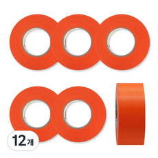 OON 마스킹테이프 빨간색 50mm, 12개