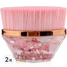 미니맥시 트윙클 파운데이션 브러쉬 55, 2개, 핑크