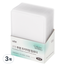 코멧 프리미엄 보호필름이 있는 탑로더 대용량팩 25p, 투명, 3개 투명, 3개