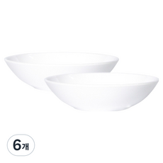 바칠레 밀크글라스 찬기 소, 리얼화이트, 6개