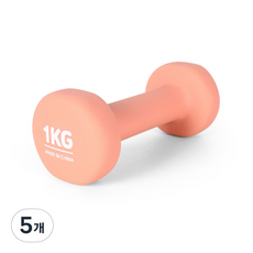 에르고기어 네오프렌 아령, 1kg, 5개