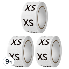 모던앳 의류 사이즈 롤 스티커 XS, 9개, 500개입