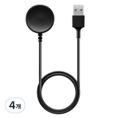루아러블 갤럭시워치 충전기 케이블 무선 충전 충전독 USB-A타입, 블랙, 4개