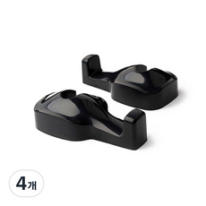 차량용 후크 거치대, 4개, 블랙