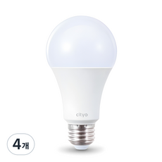 cityo LED 白色燈泡 20W, 燈泡色, 4個