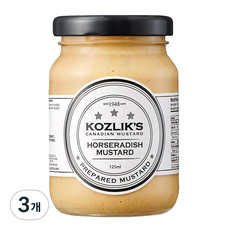KOZLIK'S 黃芥末辣根醬, 125ml, 3個
