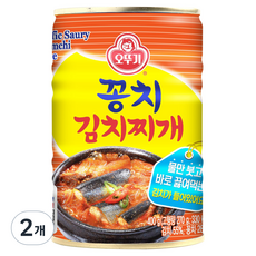 오뚜기 꽁치 김치찌개 통조림, 2개, 400g