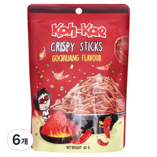 Koh-Kae 大哥 香脆棒 辣味韓式辣醬, 6個, 60g