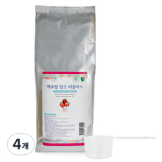 예꼬맘 밀크 버블바스 입욕제 딸기향 리필, 1kg, 4개