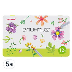 모나미 바우하우스 색연필 세트, 12색, 5개