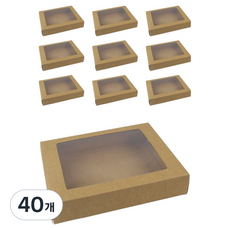 아이엔피 기프트 창 상자 직14.5호 14.5 x 8.5 x 2.5 cm, 크라프트, 40개