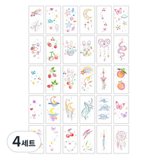 gelluna 可愛彩色鉛筆紋身貼紙 T-34 30入組, 4套, 單一顏色