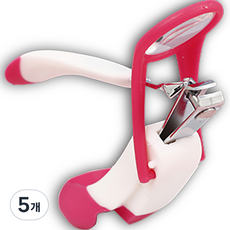 itgom 安心放大鏡嬰兒指甲剪, 紅色, 5個