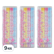산리오캐릭터즈 8본 연필 케이스 마이멜로디 B, 핑크, 9세트
