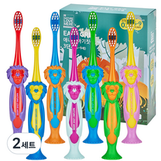 NATURE LOVE MERE 然自母愛 Step 3 易握動物嬰兒牙刷套組 7 件, 混色, 1組, 2組