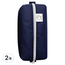 morning glory 大型雙面拉鍊布質筆袋, 2個, 隨機出貨