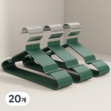 ROI라이프 PVC코팅 초강화 논슬립 옷걸이 70g 40.5cm, 럭셔리그린, 20개