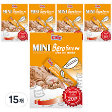 더캣츠 고양이 미니 베로베로 파우치 20개입, 가리비, 200g, 15개