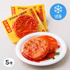 한끼통살 닭가슴살 스테이크 핫양념 치킨맛 (냉동), 100g, 5개입, 5개