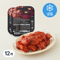 비비큐 바로치킨 강정 매콤한맛 (냉동), 200g, 12개