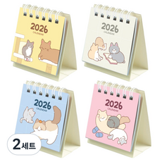 PINKFOOT 2026 喵喵迷你月曆4款套組, 混合色, 2套