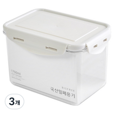 QUIDNOVI 韓國產保鮮盒, 長方形 白色 1.7L, 6個