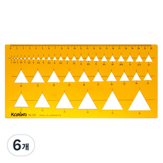 코링 삼각형판 자 K-107, 6개