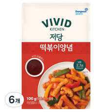 비비드키친 저당 떡볶이양념, 100g, 6개
