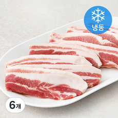 굿미트찹 스페인산 삼겹살 구이용 (냉동), 1kg, 6개