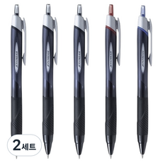 Uni 三菱 JETSTREAM 原子筆 0.38mm 黑色 3入 + 紅色 + 藍色 套組, 混合色, 2套