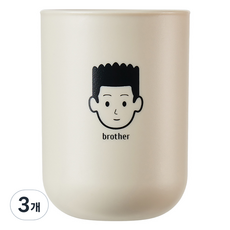 JLIFE Modeuni 家庭磁吸牙刷杯, 3個, 奶油色 兒子