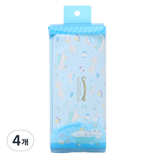 三麗鷗 燙金雙拉鍊 大耳狗 長方形鉛筆盒, 藍色, 4個