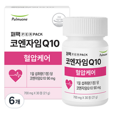 퍼팩 풀무원 퍼펙 코엔자임Q10 혈압케어 코큐텐 21g, 6개, 30정