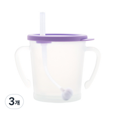 아가프라 NEW 매직 추빨대컵, 300ml, 3개, 바이올렛