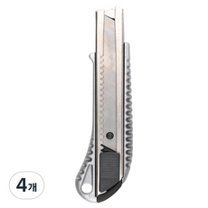 StanMan 自動鎖定鋁製刀身美工刀 18mm, 4個