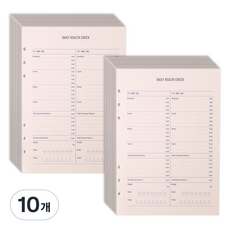 페이퍼리안 메이크어메모 6공 내지 A5 건강관리, 16개입, 10개