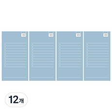 CMYK 色彩清單便條紙, 12個, 藍色