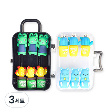 다다 연필 보호 캡 캐리어 세트 Frog, 혼합색상, 3세트