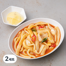 오분떡볶이 납작 + 단무지 4인분 세트 완전매콤3맛, 940g, 2세트