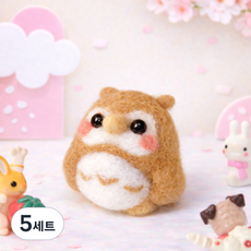 아트조이 DIY 양모펠트 키트, 5세트, 올빼미